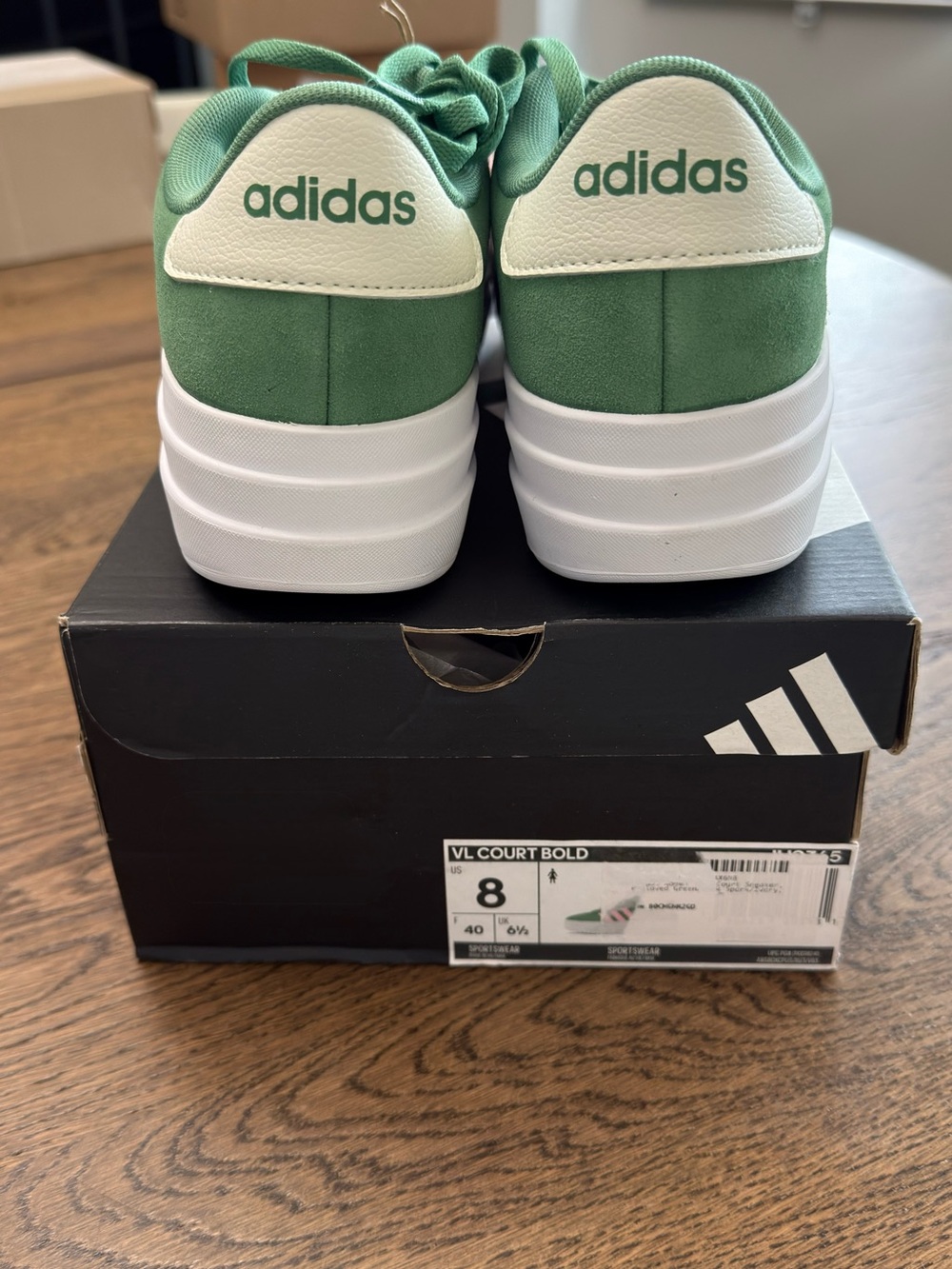 adidas Women’s Green and Pink Platform Sneakers - Picture 7 of 7